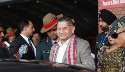 Indian Army Chief Dwivedi Arrives in Nepal Image