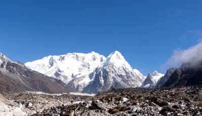 "Majestic Kanchenjunga: A Stunning View from Taplejung's Southern Base Camp" Image