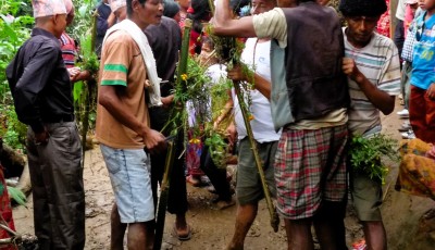 पितृका संझनामा माझी समुदायले पितरा पर्व मनाउँदै Image