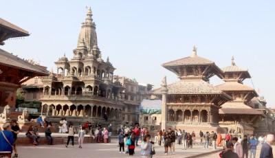 Tourists at Patan Durbar Square Image