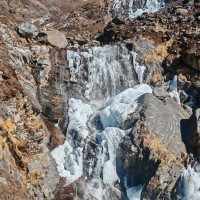 "Icy Beauty: Frozen Waterfall in Myagdi" Image